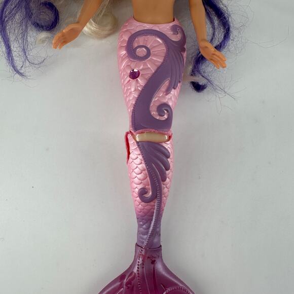 2002 Mattel Barbie Mermaid Doll Pink Purple Tail Blonde Hair Collectible - Picture 11 of 11